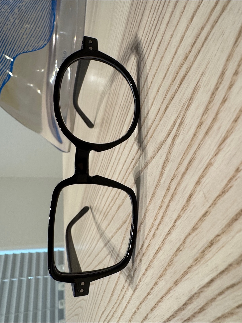 Black Retro Round-Square Reading Glasses - Home Office